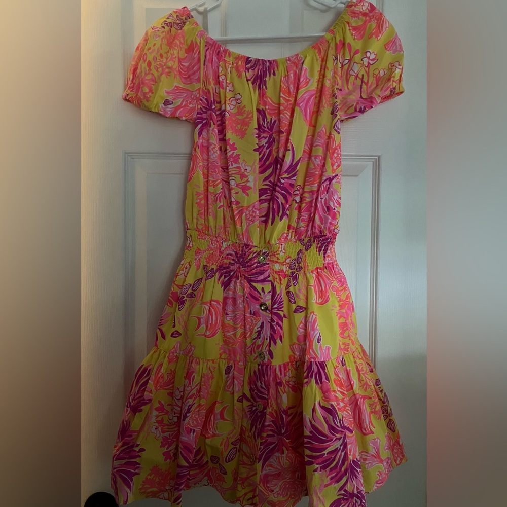 Lilly Pulitzer Pink and Yellow Floral romper